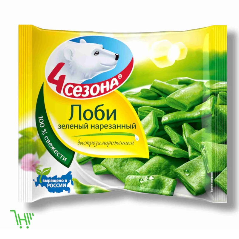 4 сезона лоби зелёный нарезанный 400 г