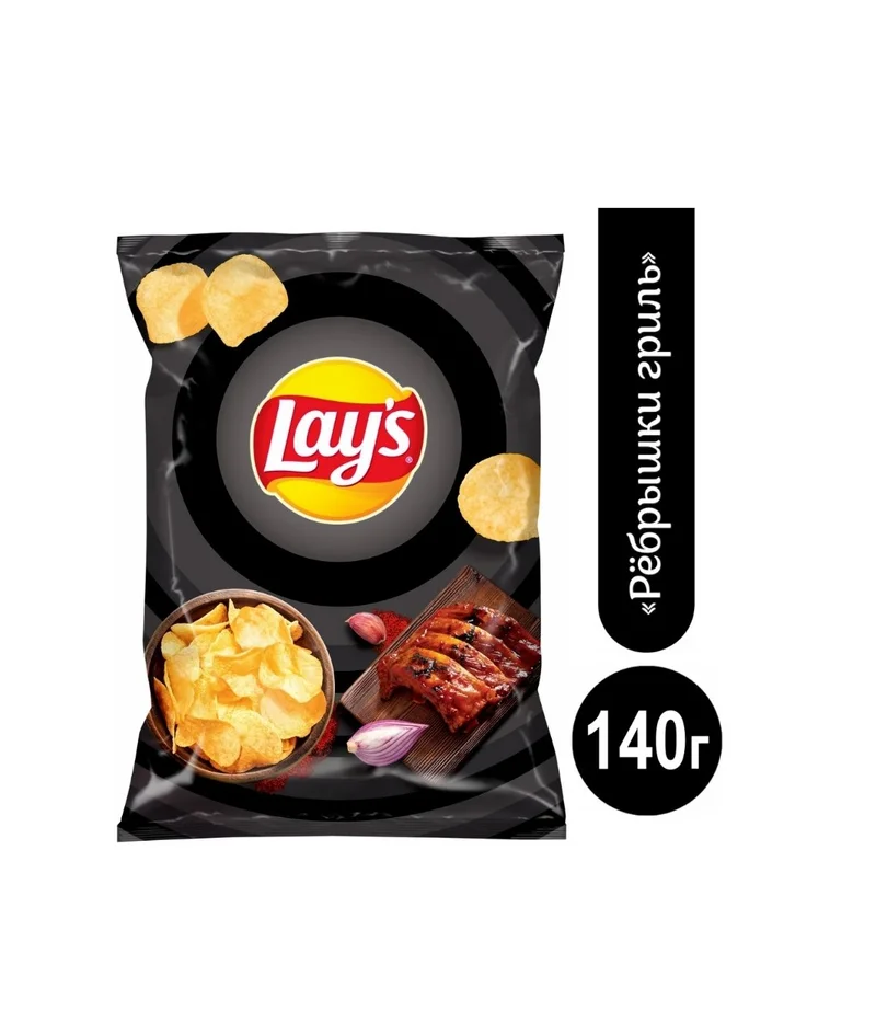 Чипсы картофельные Lay's Ребрышки гриль 140 г
