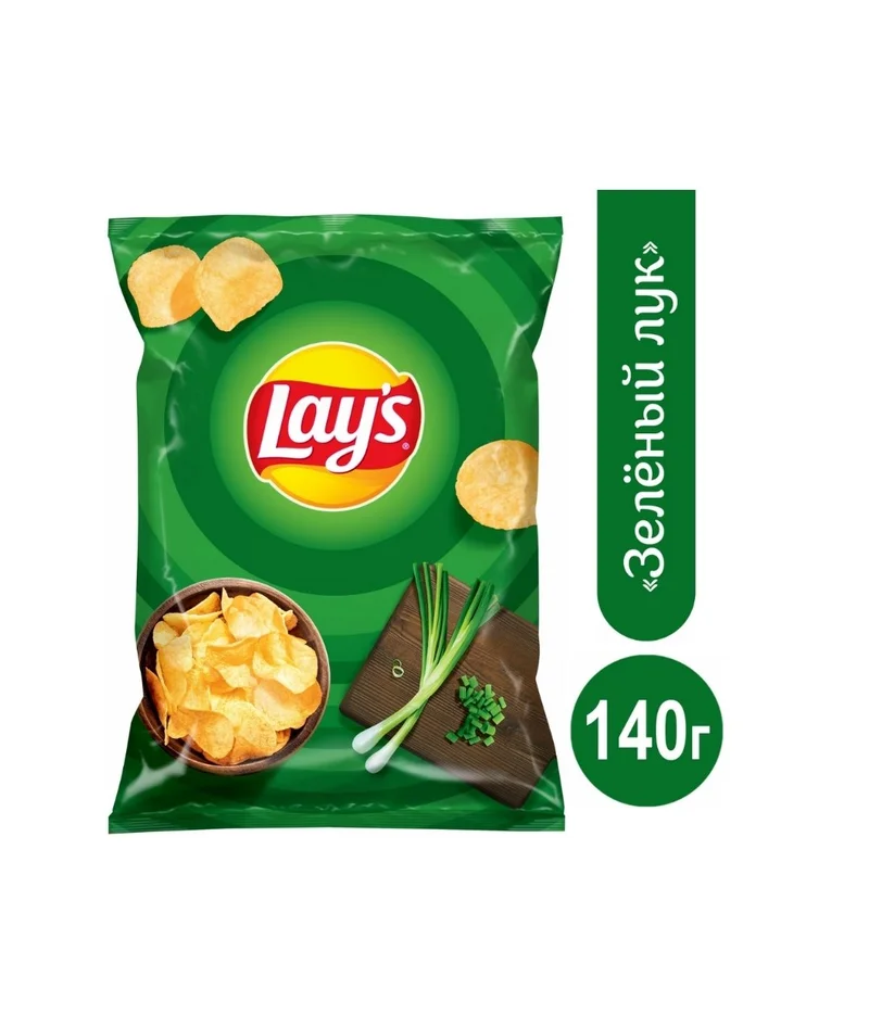Чипсы картофельные Lay's зеленый лук 140 г
