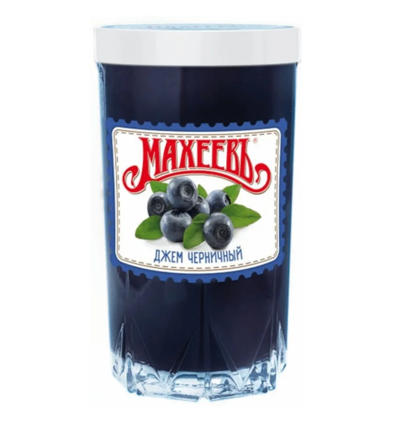 Джем Махеевъ Черничный, стакан стекляный 400 г
