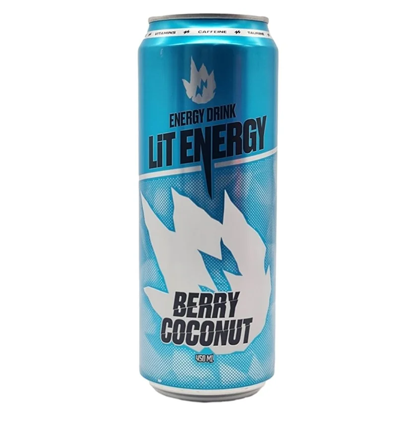 Энергетический напиток Lit Energy Berry Coconut (Лит Энерджи Ягоды-Кокос) 0.45 л
