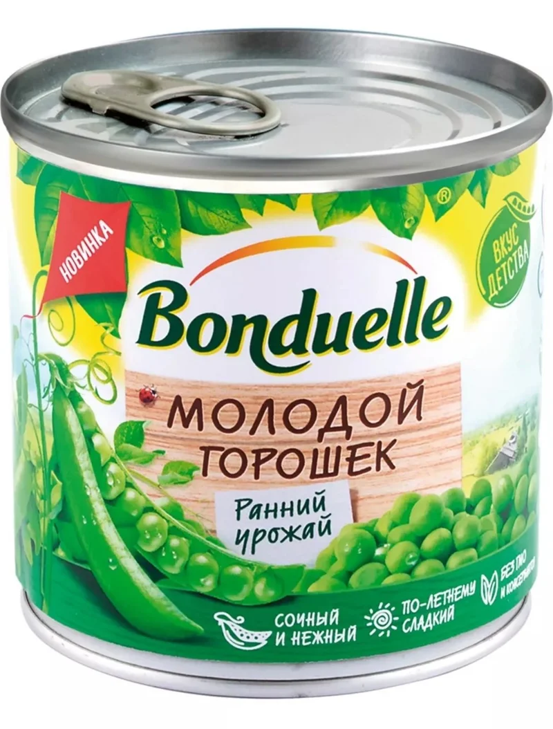 Горошек Bonduelle зеленый молодой 425 г