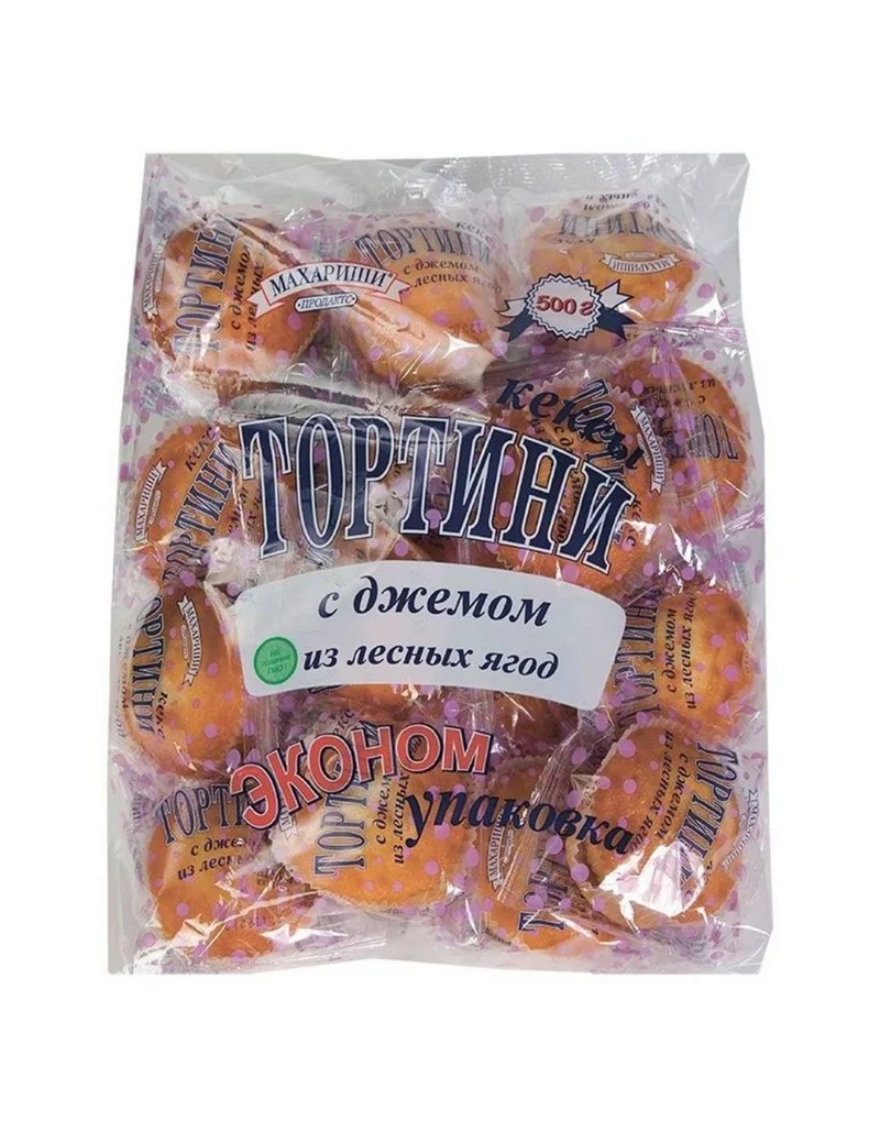 Кексы Махариши Продактс "Тортини | Лесная Ягода", 500 г
