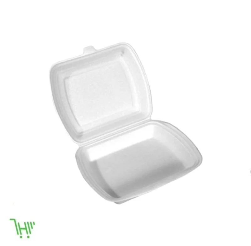 Ланч-бокс одноразовый для горячих и холодных обедов безсекционный 250*195*68мм, белый, 100 шт