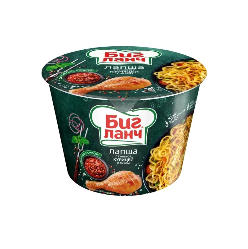 Лапша Биг Ланч с тушеной курицей и луком 90г