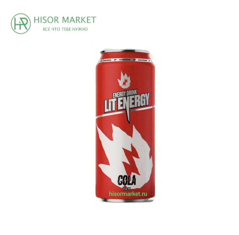 Напиток энергетический Lit Energy Cola безалкогольный тонизирующий газированный, 450мл