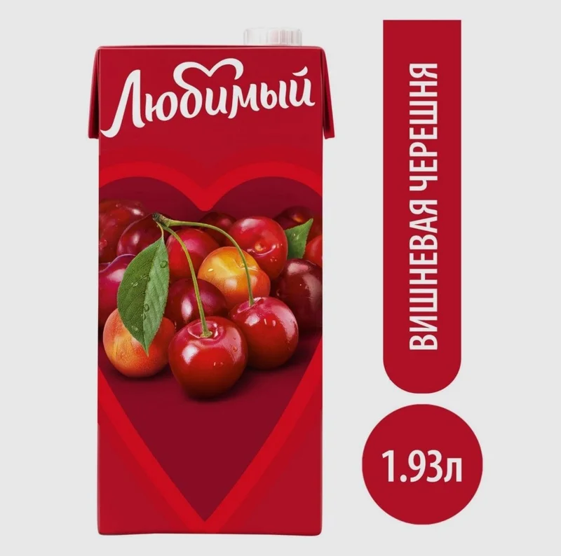 Напиток сокосодержащий Любимый Вишнёвая Черешня, 1,93 л