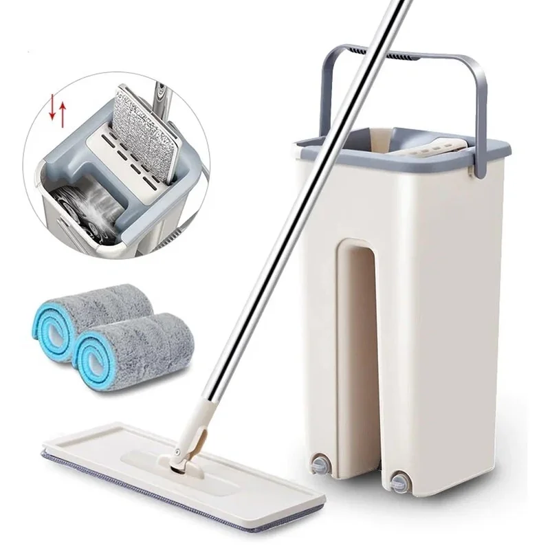 Швабра с отжимом и ведром на 6 литров
