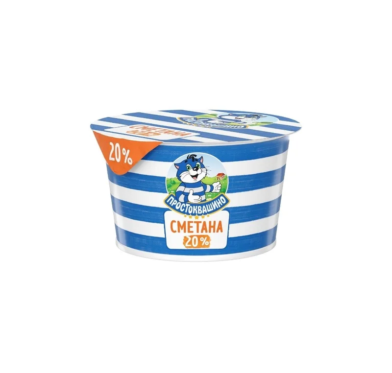 Сметана Простоквашино 20%, 180г