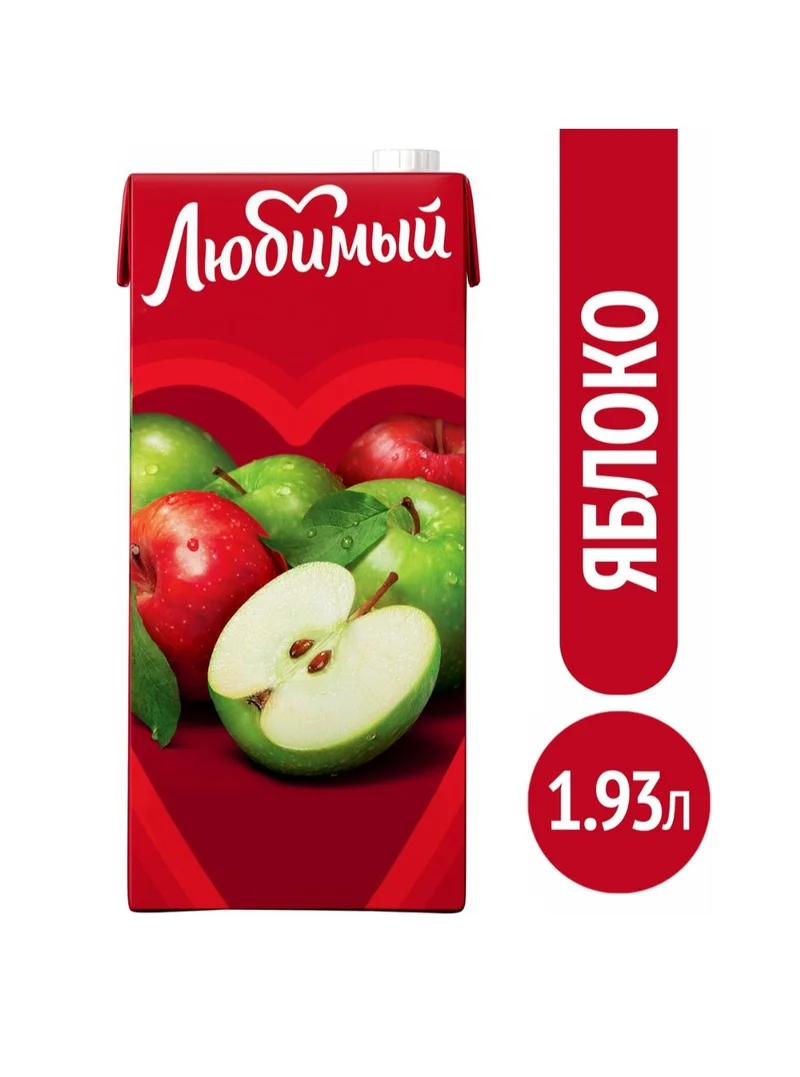 Сок ЛЮБИМЫЙ для детского питания Яблоко 1.93 л