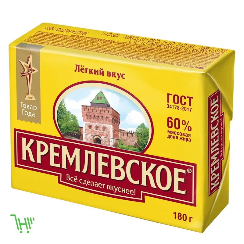 Спред растительно-жировой ТМ КРЕМЛЕВСКОЕ 60%, 180г