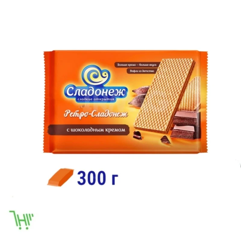 Вафли Сладонеж Ретро с шоколадным кремом 300 г