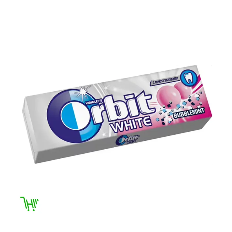 Жевательная резинка Orbit White Bubblemint без сахара со вкусом фруктов и мяты 13,6 г
