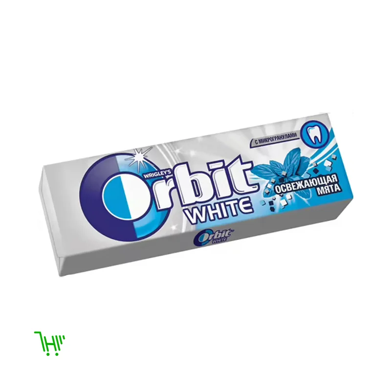 Жевательная резинка Orbit White Освежающая мята без сахара со вкусом мяты и ментола 13,6 г